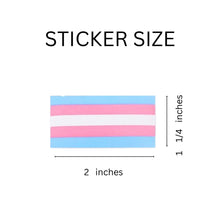 Load image into Gallery viewer, 250 Rectangle Transgender Pride Stickers (250 per Roll) - The Awareness Company