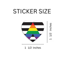 Load image into Gallery viewer, 250 Straight Ally Allies LGBTQ Gay Pride Heart Stickers (250 per Roll) - The Awareness Company