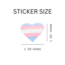 Load image into Gallery viewer, 250 Transgender Heart Shaped Stickers (250 per Roll) - The Awareness Company