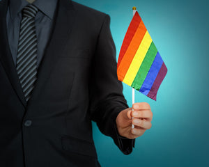Large Daniel Quasar Flags on a Stick for PRIDE Month- The Awareness Company