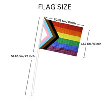 Load image into Gallery viewer, Small Daniel Quasar Flags on a Stick for PRIDE Parades and Events - The Awareness Company