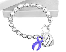 Load image into Gallery viewer, Bulk I Love You To The Moon Periwinkle Ribbon Bracelets - The Awareness Company
