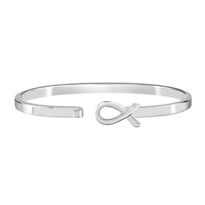 Elegant Silver Ribbon Bracelets - The Awareness Company