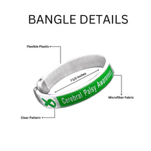 Load image into Gallery viewer, Bulk Cerebral Palsy Green Ribbon Bangle Bracelets - The Awareness Company