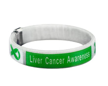 Load image into Gallery viewer, Bulk Liver Cancer Green Ribbon Bangle Bracelets - The Awareness Company