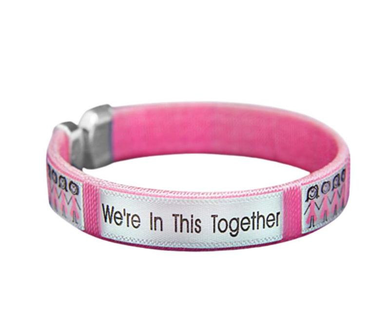 We're In This Together Breast Cancer Bracelet Wristbands - The Awareness Company