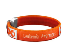 Load image into Gallery viewer, Bulk Leukemia Awareness Orange Ribbon Bangle Bracelets - The Awareness Company