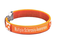 Load image into Gallery viewer, Bulk Orange Ribbon Multiple Sclerosis Awareness Bangle Bracelets - The Awareness Company