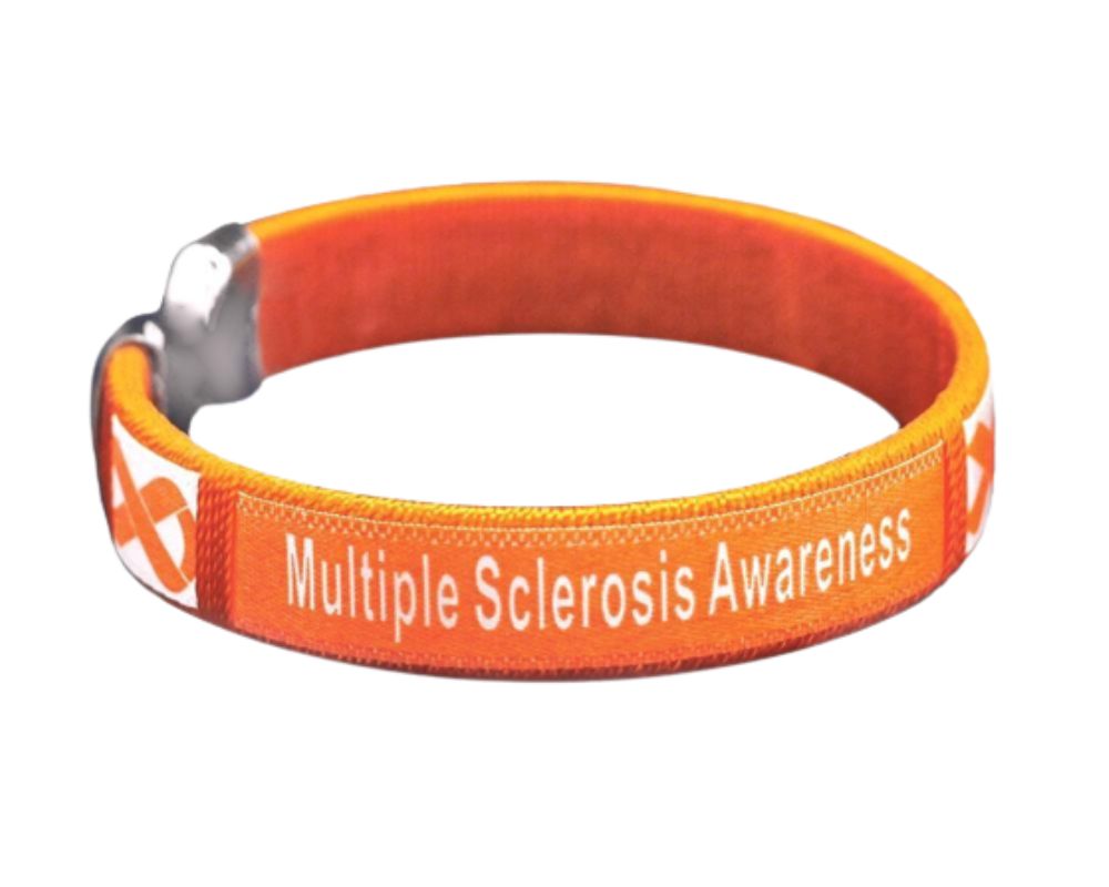 Bulk Orange Ribbon Multiple Sclerosis Awareness Bangle Bracelets - The Awareness Company