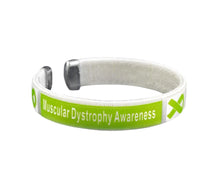 Load image into Gallery viewer, Bulk Lime Green Ribbon Muscular Dystrophy Awareness Bangle Bracelets - The Awareness Company