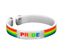 Load image into Gallery viewer, Bulk Pride Rainbow Bangle Bracelets Wholesale, Gay Pride Bracelets - The Awareness Company