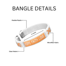 Load image into Gallery viewer, Bulk Small Peach Ribbon Bangle Bracelets - The Awareness Company