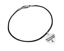 Load image into Gallery viewer, Bulk Fibromyalgia Charm Leather Cord Bracelets - The Awareness Company