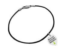 Load image into Gallery viewer, Bulk Muscular Dystrophy Awareness Lime Green Ribbon Heart Leather Cord Bracelets - The Awareness Company