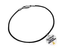 Load image into Gallery viewer, Black Cord Childhood Cancer Awareness Heart Bracelets Bulk - The Awareness Company