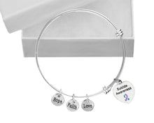 Load image into Gallery viewer, Bulk Suicide Awareness Heart Retractable Charm Bracelets - The Awareness Company