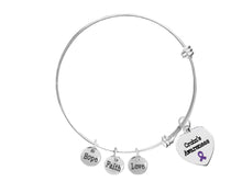 Load image into Gallery viewer, Bulk Crohn&#39;s Disease Awareness Heart Charm Retractable Bracelets - The Awareness Company