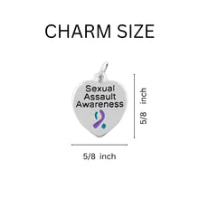 Load image into Gallery viewer, Bulk Sexual Assault Awareness Teal &amp; Purple Ribbon Rope Bracelets - The Awareness Company