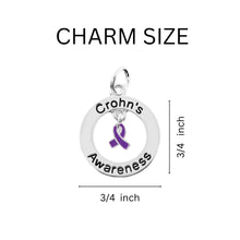 Load image into Gallery viewer, Bulk Round Crohn&#39;s Disease Awareness Hanging Charms - The Awareness Company