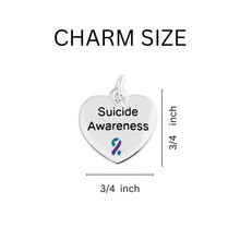 Load image into Gallery viewer, Suicide Awareness Heart Charm Retractable Bracelets Bulk - The Awareness Company