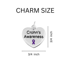 Load image into Gallery viewer, Crohn&#39;s Disease Awareness Heart Charm - The Awareness Company