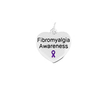 Load image into Gallery viewer, Fibromyalgia Awareness Charm, Purple Ribbon Jewelry - The Awareness Company