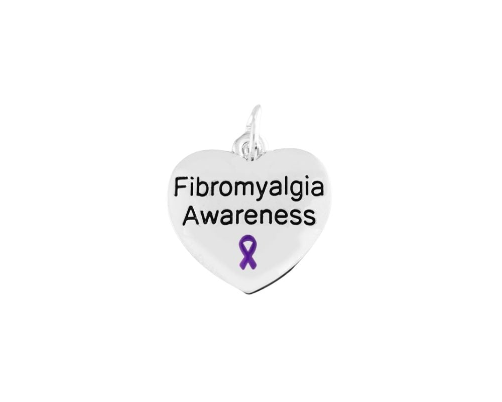 Fibromyalgia Awareness Charm, Purple Ribbon Jewelry - The Awareness Company