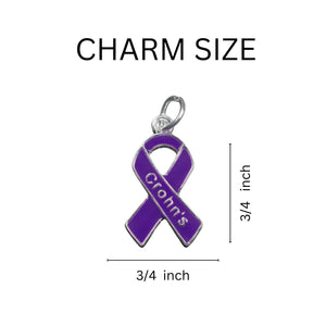 Crohn's Disease Awareness Ribbon Split Style Keychains - The Awareness Company