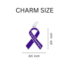 Load image into Gallery viewer, Bulk Purple Ribbon Fibromyalgia Chunky Charm Bracelets - The Awareness Company