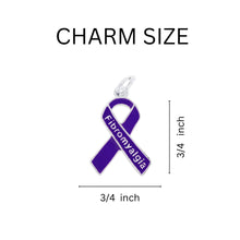 Load image into Gallery viewer, Bulk Purple Ribbon Fibromyalgia Awareness Hanging Charms - The Awareness Company