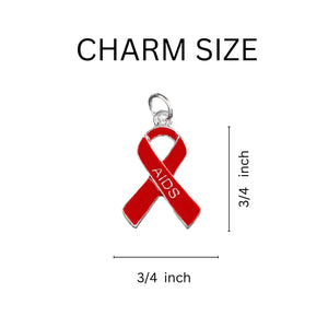AIDS Red Ribbon Keychains Wholesale, HIV/AIDS Awareness Jewelry