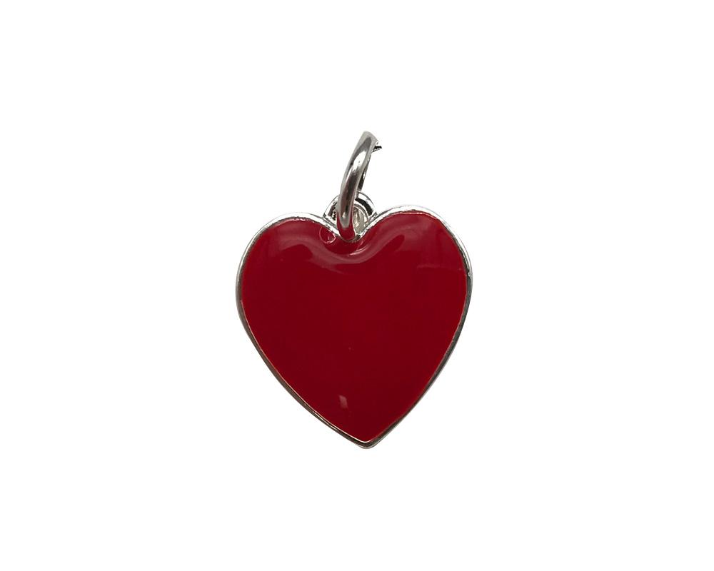 Bulk Red Heart Shaped Charms, Heart Awareness, Valentines Day