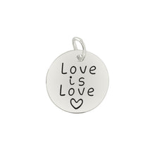 Load image into Gallery viewer, Bulk Love Is Love Gay Pride Circle Charms, LGBTQ - The Awareness Company