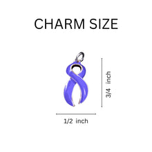 Load image into Gallery viewer, Bulk Periwinkle Ribbon Partial Beaded Charm Bracelets - The Awareness Company