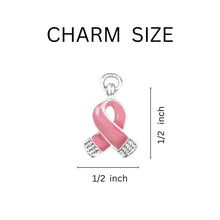 Load image into Gallery viewer, Breast Cancer Awareness Pink Ribbon Retractable Charm Bracelets
