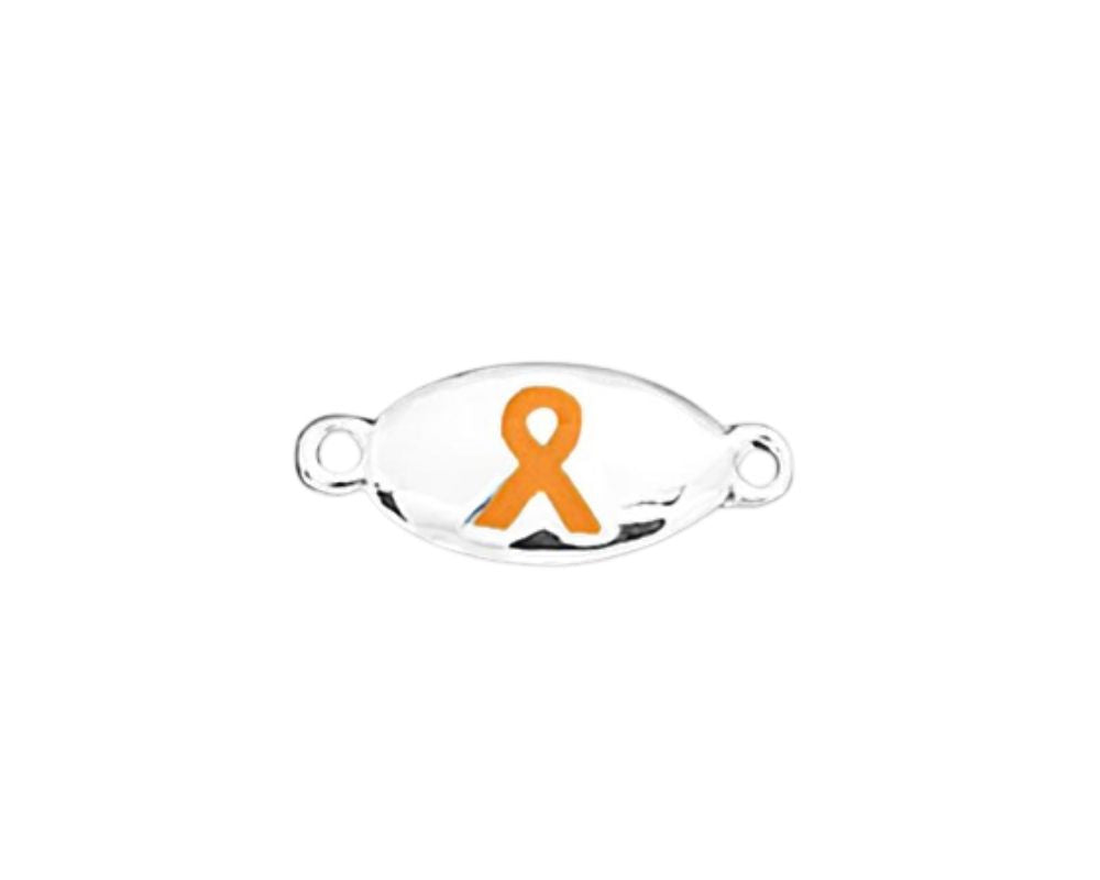 Bulk Peach Ribbon Oval Charms for Uterine Cancer - The Awareness Company