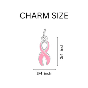Large Pink Ribbon Leather Cord Necklaces - The Awareness Company