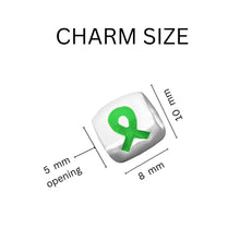 Load image into Gallery viewer, Green Ribbon Barrel Charms - The Awareness Company