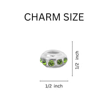 Load image into Gallery viewer, Bulk Green Ribbon Barrel Charm Snake Chain Bracelets - The Awareness Company