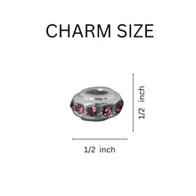 Load image into Gallery viewer, Round Purple Crystal Pandora Inspired Charms Bulk - The Awareness Company