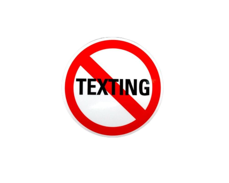 No Texting Car Window Decals - The Awareness Company