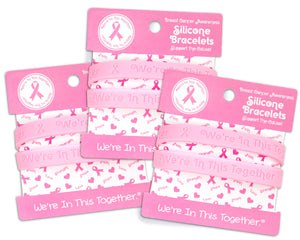 Pink Ribbon Breast Cancer Awareness Bracelet Counter Display - The Awareness Company
