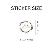 Load image into Gallery viewer, Difference Peach Ribbon Stickers for Uterine Cancer - The Awareness Company