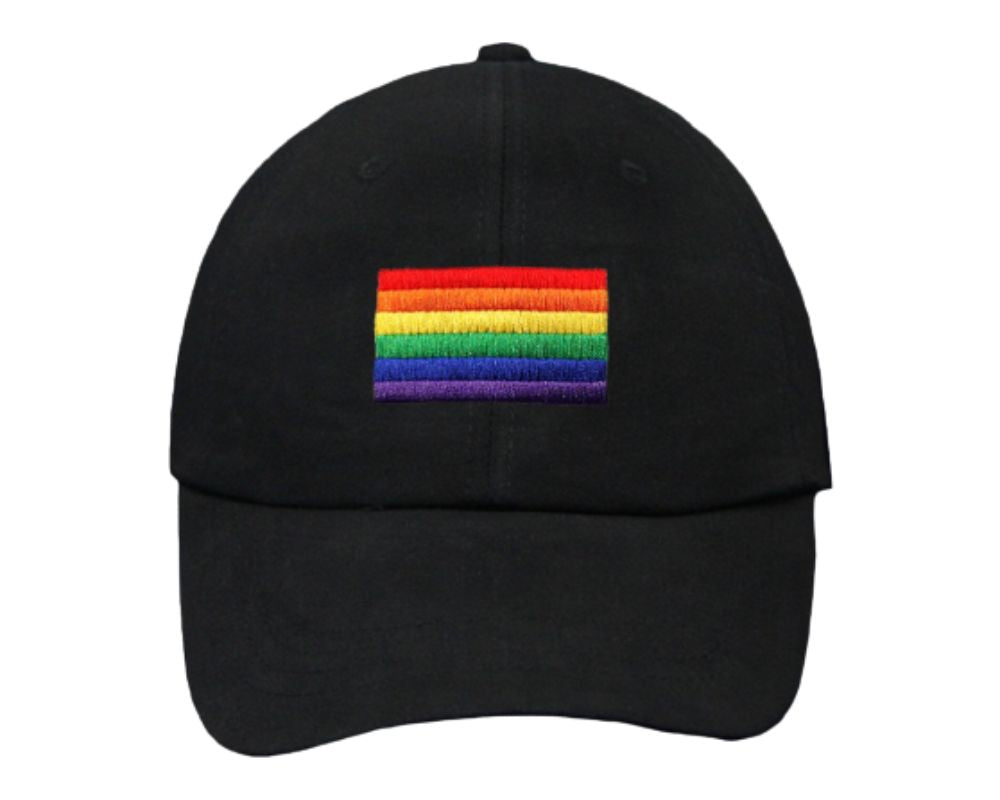 Rainbow Flag Gay Pride Black Hats, Gay Pride Rainbow Apparel, Gear
