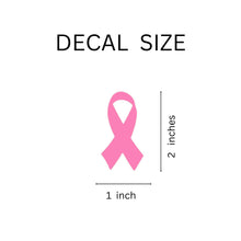 Load image into Gallery viewer, Small Pink Ribbon Decals for Football Helmets, Breast Cancer Awareness Decals