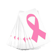 Load image into Gallery viewer, Small Pink Ribbon Decals for Football Helmets, Breast Cancer Awareness Decals