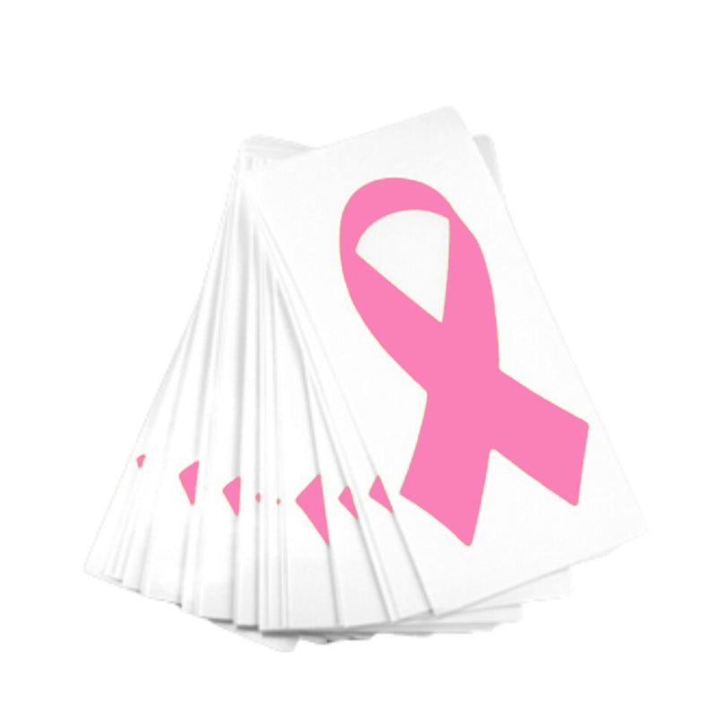 Small Pink Ribbon Decals for Football Helmets, Breast Cancer Awareness Decals