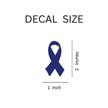 Load image into Gallery viewer, Dark Blue Ribbon Decals for Child Abuse, Colon Cancer Awareness