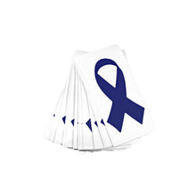 Load image into Gallery viewer, Dark Blue Ribbon Decals for Child Abuse, Colon Cancer Awareness