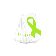 Load image into Gallery viewer, Lime Green Ribbon Decals, Awareness Football Helmet Stickers